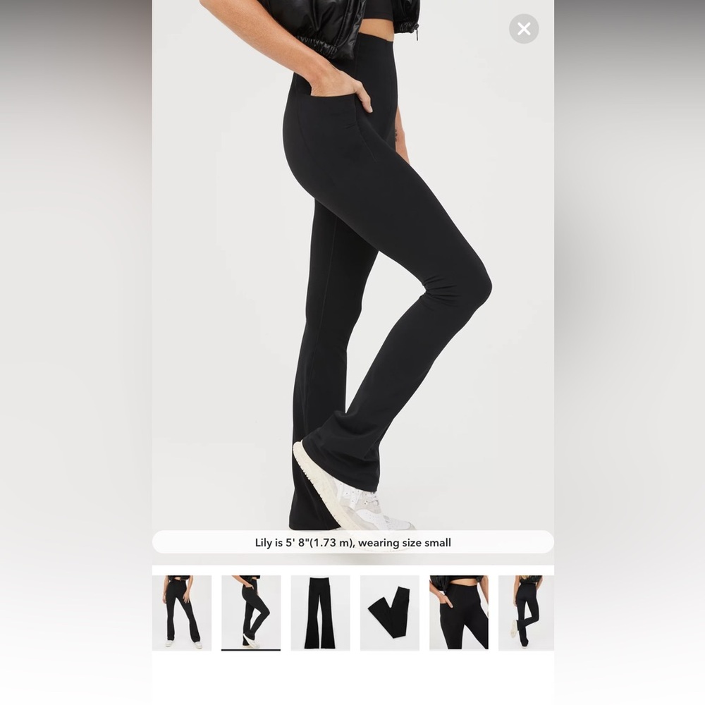 OFFLINE By Aerie Real Me XTRA Hold Up! Pocket Bootcut Legging size large black